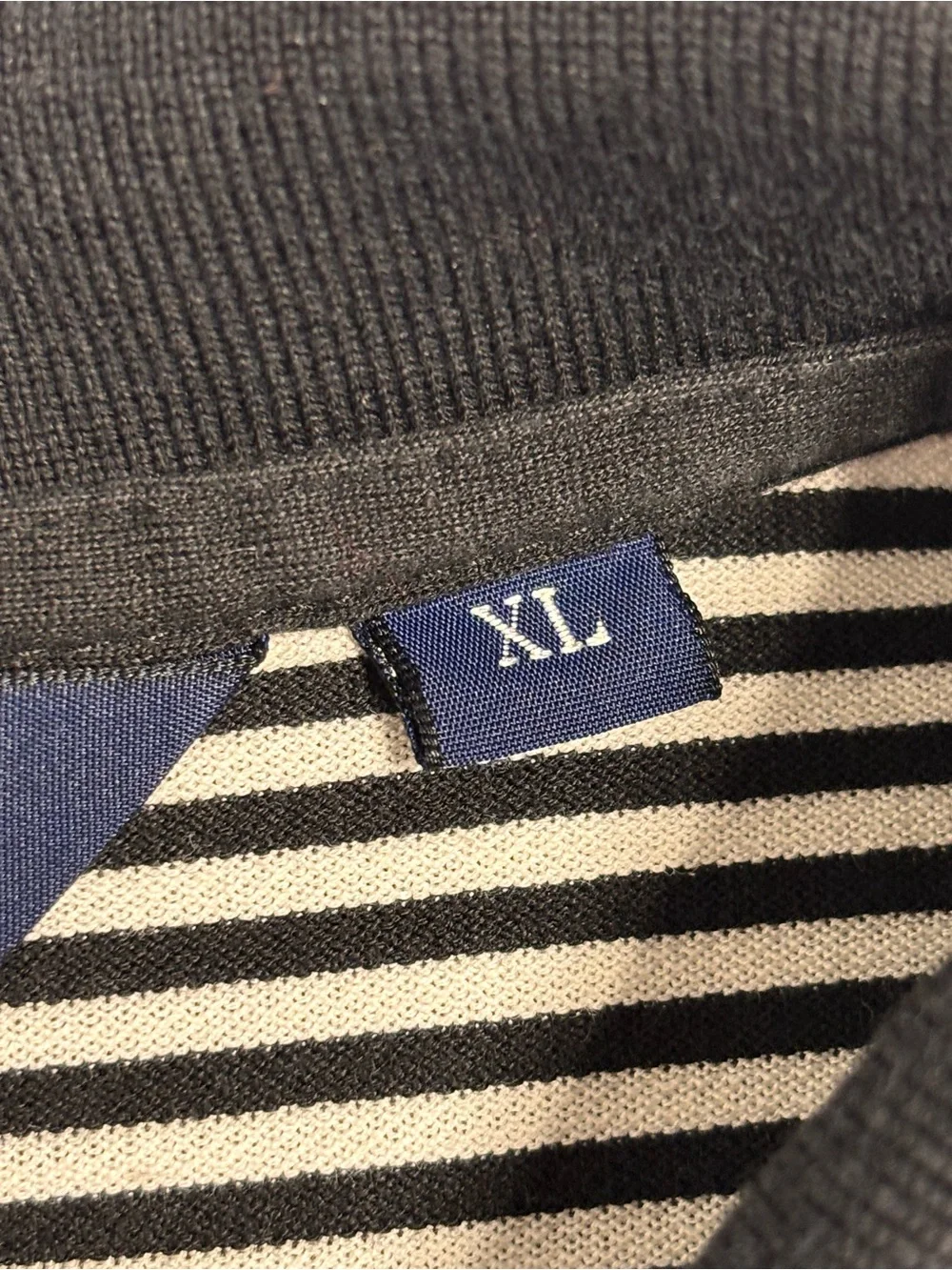 Polo Golf Ralph Lauren Polo Shirt Mens XL Black White Stripe Pima Cotton Golf